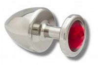 Voorbeeld: Buttplug Edelstahl 40 mm rot