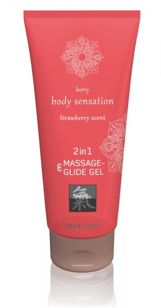 Massage &amp; Glide Gel 2 in1 Aardbeiengeur