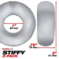 Voorbeeld: STIFFY 2-Pack Bull Cock Ringen - Clear Ice