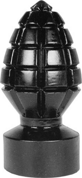 All Black Andreas Analplug - de granaat in het bed 14,5x 6,5cm