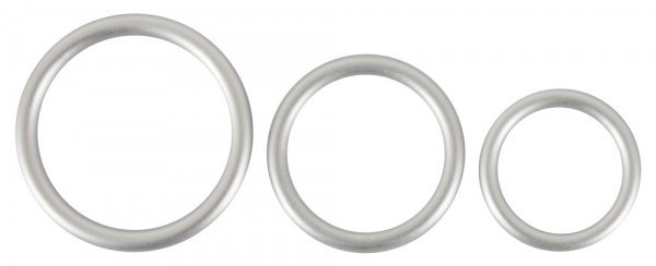 Metalen Silicone Cock Ring Set