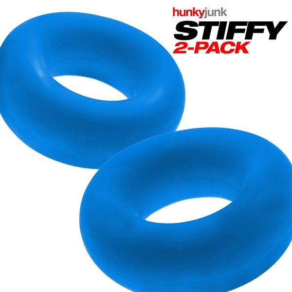 STIFFY 2 Pack Bull Cock Ringen - Teal Ice