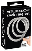 Voorbeeld: Metalen Silicone Cock Ring Set